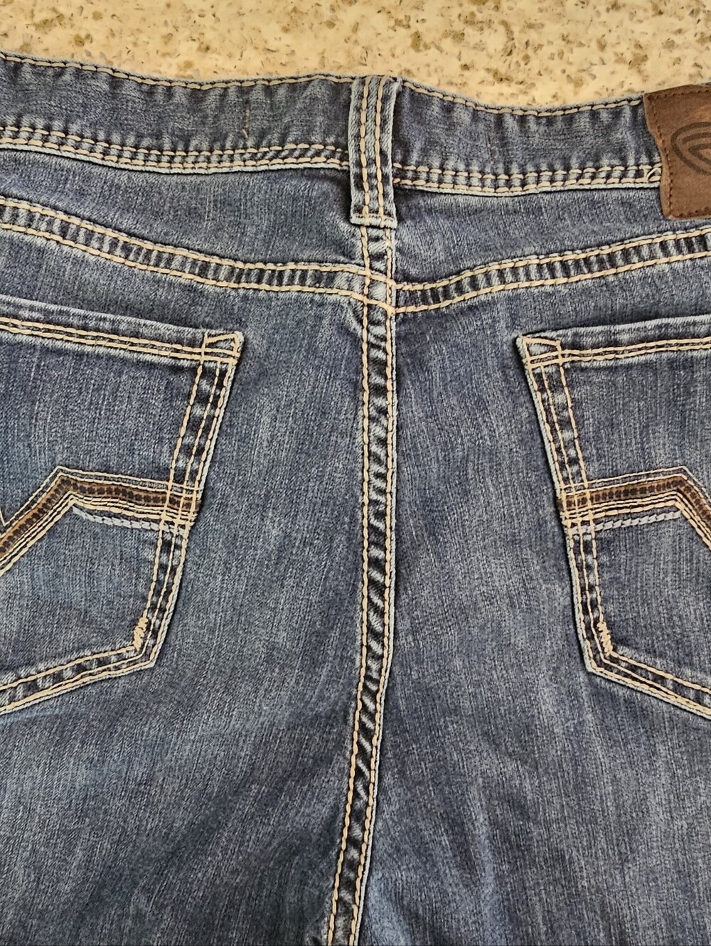 Men's Rock&Roll Double Barrel Bootcut Denim Blue Relaxed Jeans - Picture 2 of 9